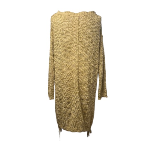 FP Beach Yellow Mustard Laced Up Sweater Dress Size S - Picture 2 of 10